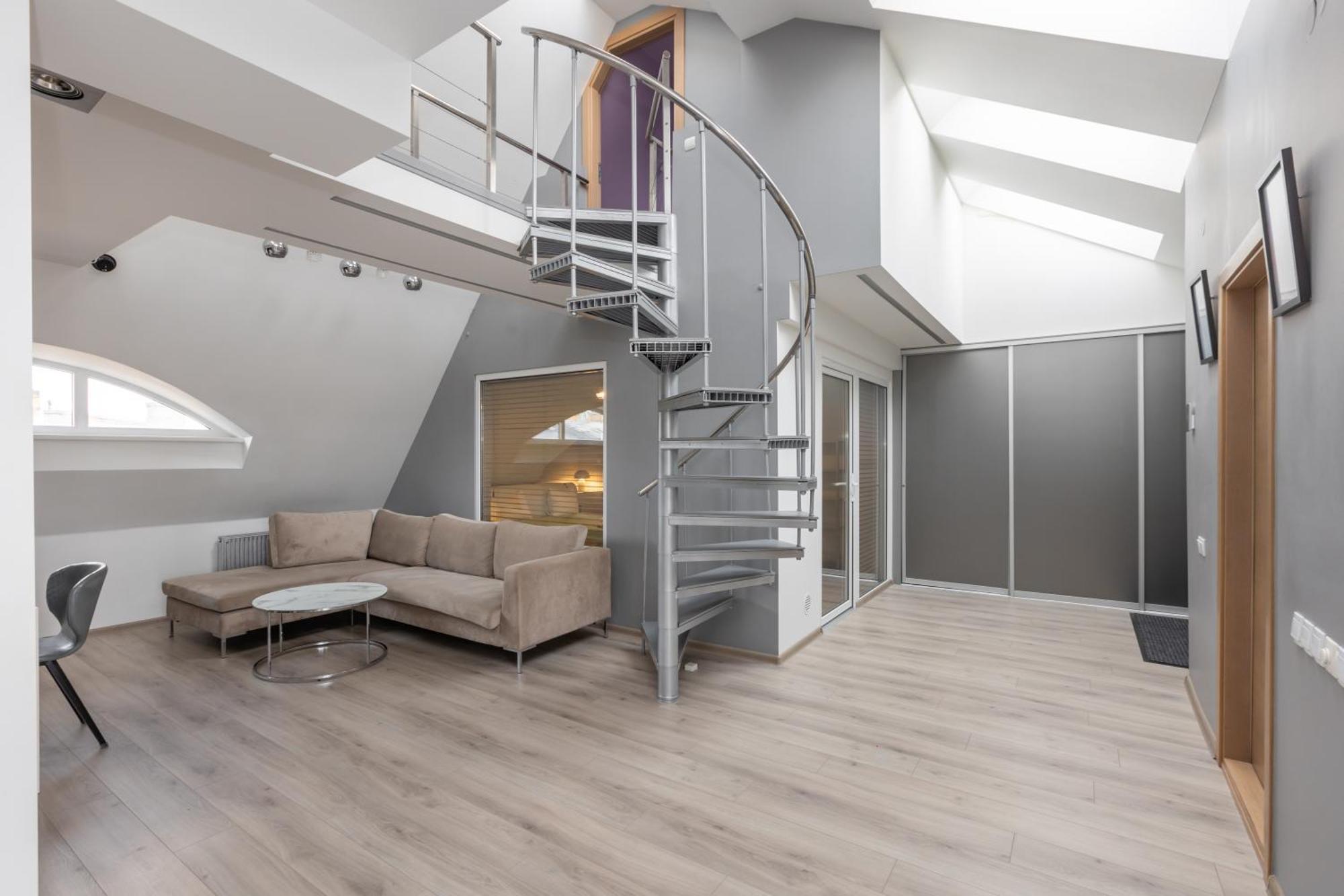 Penthouse Apartment With Terrace Riga Luaran gambar